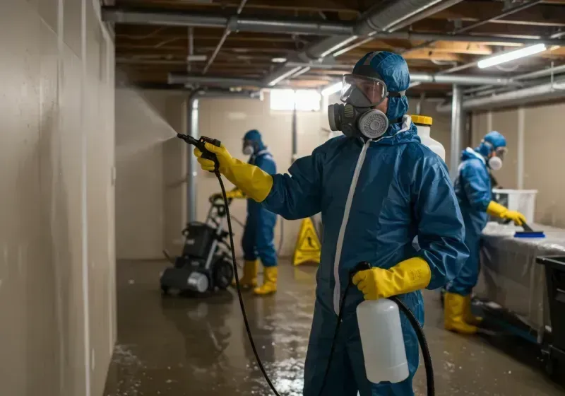 Basement Sanitization and Antimicrobial Treatment process in West Freehold, NJ